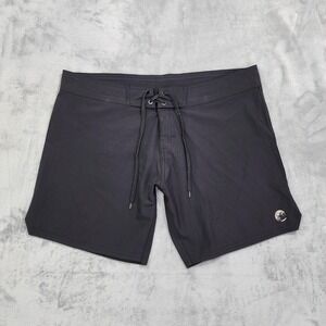 Burnside Board Shorts Womens XL Black Drawstring Back Pocket Quick Dry Beach